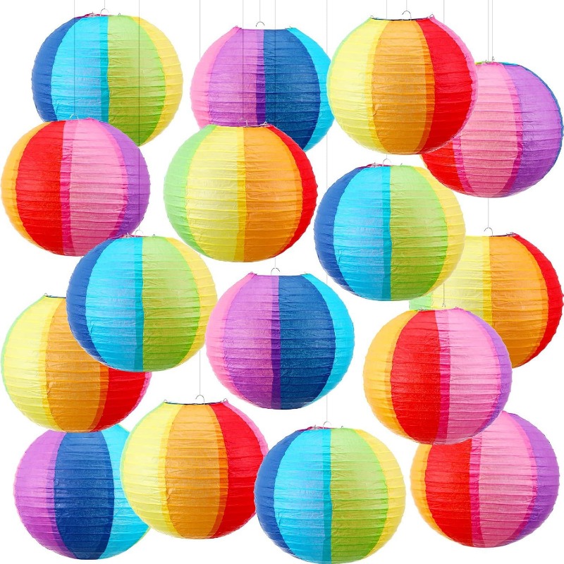 Japanese Lantern Paper - 8Inch Colorful Paper Lanterns Pool Party