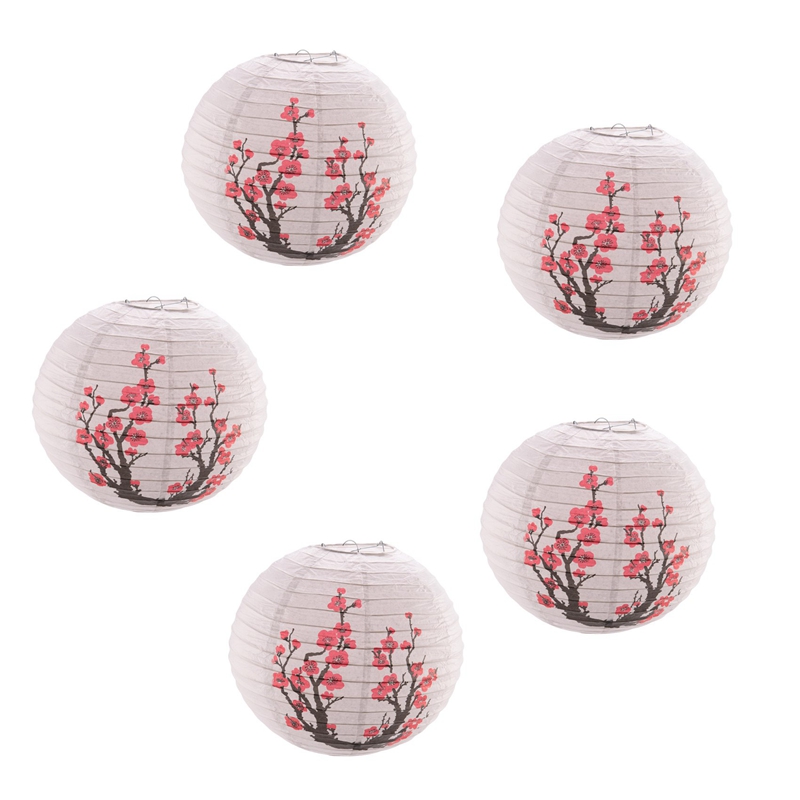 Japanese Lantern Paper - 12-Inch Cherry Blossom Japanese/Chinese Paper Lanterns