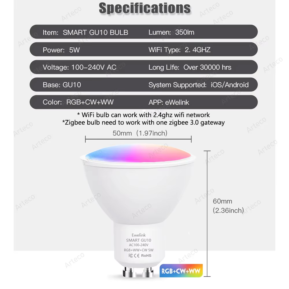 Ewelink GU10 Zigbee LED Bulbs  - огляд і ціна Philips Bulb Hue