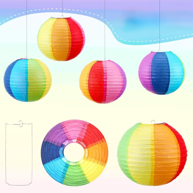8Inch Colorful Paper Lanterns  - огляд і ціна Japanese Lantern Paper