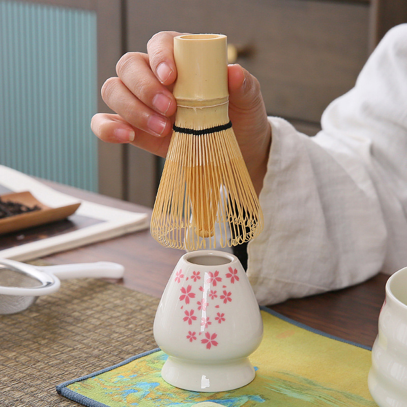 Japanese Ceramic Matcha Green  - огляд і ціна Bamboo Whisk Chasen